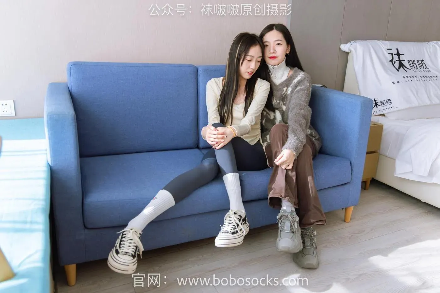 [BoBoSocks袜啵啵]NO.166 小甜豆稚予-板鞋、运动鞋、高跟鞋、白棉袜、蓝丝 [142P]插图5